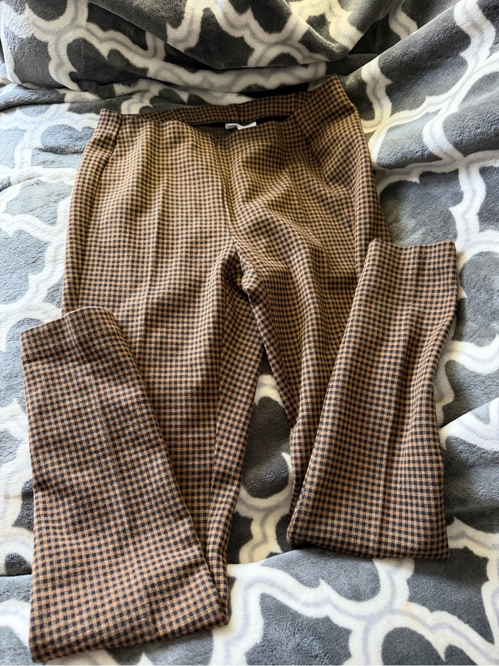 J. Jill Brown Checked ponte leggings